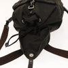 Prada Double Pocket Drawstring Backpack Nylon with Studded Detail