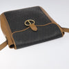 Christian Dior Vintage Honeycomb Flap Crossbody Bag Canvas and Leather