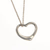 Tiffany & Co. Elsa Peretti Open Heart Pendant Necklace Sterling Silver