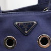 Secondhand Prada Canapa Convertible Tote Grommet Embellished