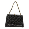 Secondhand Chanel Vintage Chain Frame Bag Quilted Patent