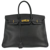 Secondhand Hermes Birkin Handbag Black Ardennes with Gold Hardware