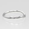 Tiffany & Co. Elsa Peretti Curved Wedding Band Ring Platinum with Diamond