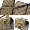 Gucci GG Marmont Flap Bag Diagonal Quilted GG Canvas with Leather