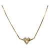 Secondhand Christian Dior Logo Heart Pendant Necklace