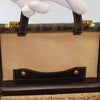 Fendi Vintage Top Handle Lock Box Bag Zucca Canvas