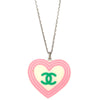 Secondhand Chanel CC Heart Pendant Necklace Metal and