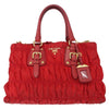 Secondhand Prada Gaufre Convertible Tote Leather and Tessuto