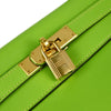 Secondhand Hermes Kelly Handbag Green Gulliver with Gold Hardware