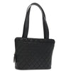 Chanel Vintage CC Zip Around Shoulder Bag Quilted Caviar