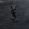 Secondhand Saint Laurent Croc Embossed Leather Monogram Zip Pouch