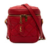 Secondhand Saint Laurent Grain de Poudre Quilted 80s Vanity Bag