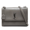 Secondhand Saint Laurent Large Croc Embossed Leather Monogram Sunset Crossbody