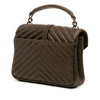 Secondhand Saint Laurent Medium Quilted Chevron Sheepskin College Satchel