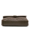 Secondhand Saint Laurent Medium Quilted Chevron Sheepskin College Satchel