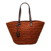 Secondhand Saint Laurent Medium Raffia Panier Basket Shopper Tote
