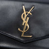 Secondhand Saint Laurent Smooth Shiny Calfskin Monogram Uptown Clutch