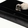 Secondhand Saint Laurent Velvet Crystal Monogram Kate Tassel Wallet on Chain