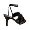 Secondhand Rene Caovilla Fur Heel Sandals