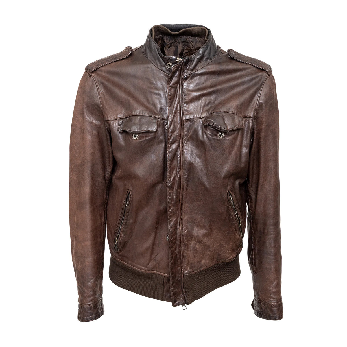 Second-hand Brogden Leather Jacket - '2000s | Luxury Vintage | Her-Age