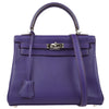 Hermes Kelly Purple Epsom with Palladium Hardware