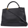 Secondhand Hermes Kelly Blue Courchevel with Gold Hardware