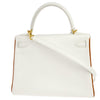 Hermes Kelly White Epsom with Gold Hardware