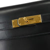 Hermes Kelly Black Box Calf with Gold Hardware