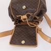 Celine Vintage Drawstring Flap Macadam Coated Canvas