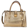 Miu Miu Madras Convertible Compartment Tote Leather