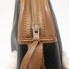 Christian Dior Vintage Honeycomb Canvas and Leather