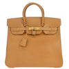 Hermes HAC Birkin Brown Vache Natural with Gold Hardware