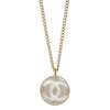 Chanel Vintage CC Round Pendant Choker Metal