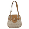 Christian Dior Vintage Honeycomb Canvas and Leather