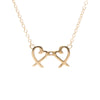 Tiffany & Co. Double Loving Heart Pendant 18K Rose Gold with Pink Sapphire