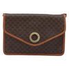 Celine Vintage Macadam Circle Logo Canvas and Leather