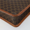 Celine Vintage Macadam Circle Logo Canvas and Leather
