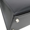 Hermes Kelly Black Box Calf with Palladium Hardware