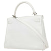 Hermes Kelly White Epsom with Palladium Hardware