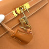 Hermes Kelly Brown Courchevel with Gold Hardware