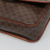 Celine Vintage Macadam Circle Logo Canvas and Leather