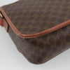 Celine Vintage Macadam Circle Logo Canvas and Leather