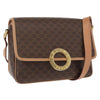 Celine Vintage Macadam Circle Logo Canvas and Leather