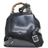 Gucci Vintage Bamboo Nylon and Patent Leather