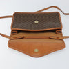 Celine Vintage Macadam Circle Logo Canvas and Leather