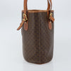Celine Vintage Macadam Shopper Tote Canvas and Leather