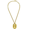 Celine Vintage Logo Circle Pendant Metal