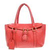 Fendi Selleria Linda Satchel Pebbled Leather