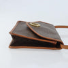 Celine Vintage Macadam Circle Logo Canvas and Leather