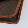 Celine Vintage Macadam Circle Logo Canvas and Leather